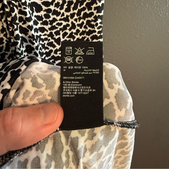 & Other Stories Printed Button Down Midi Dress Size 0 - Picture 7 of 11